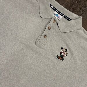 Disney Light Gray Polo with Mickey Mouse